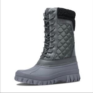 Women's Quilted Lace-up Snow Boots